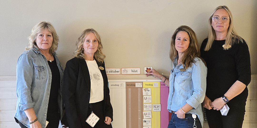 Gruppfoto på personalen på Björkängens förskola.