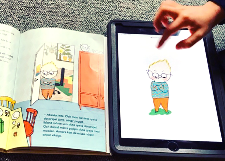 tryckt och digital barnbok