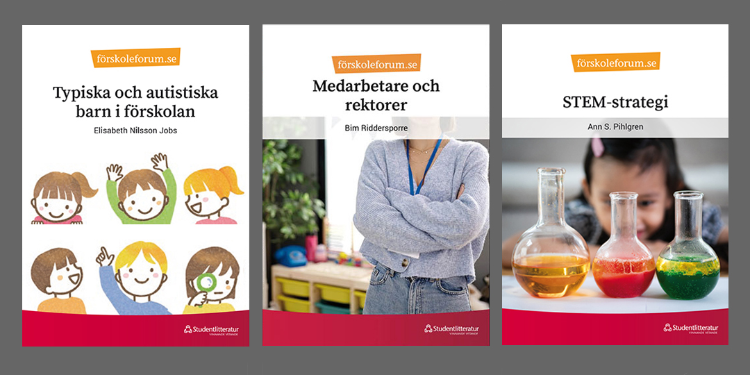 Framsidan på tre fortbildningspaket.