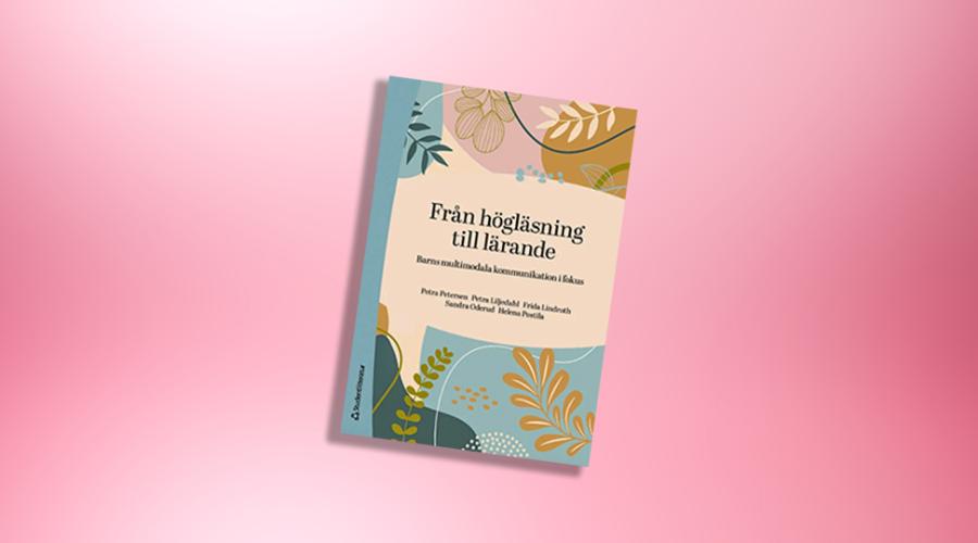 Bild på boken mot rosa bakgrund.