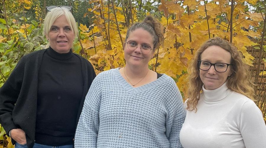 Bild på biträdande rektor Anette Unnerstam, förskollärare Angelica Lindqvist och rektor Pernilla Gustafsson. 
