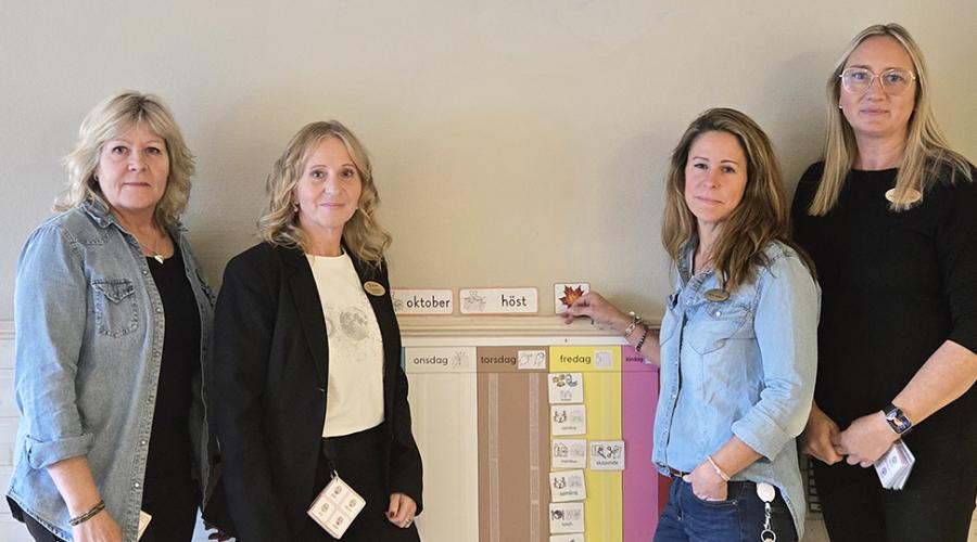 Gruppfoto på personalen på Björkängens förskola.