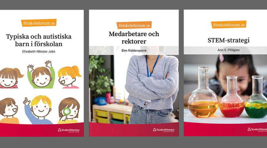 Framsidan på tre fortbildningspaket.