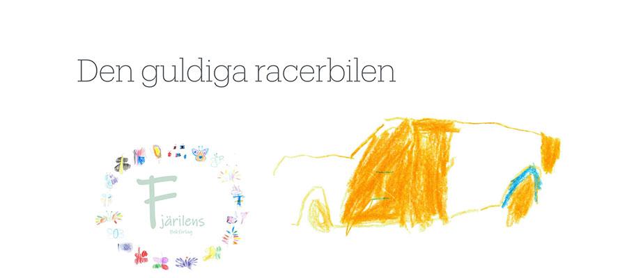Omslaget till boken Den guldiga racerbilen