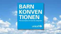 Framsidan av Barnkonventionens omslag