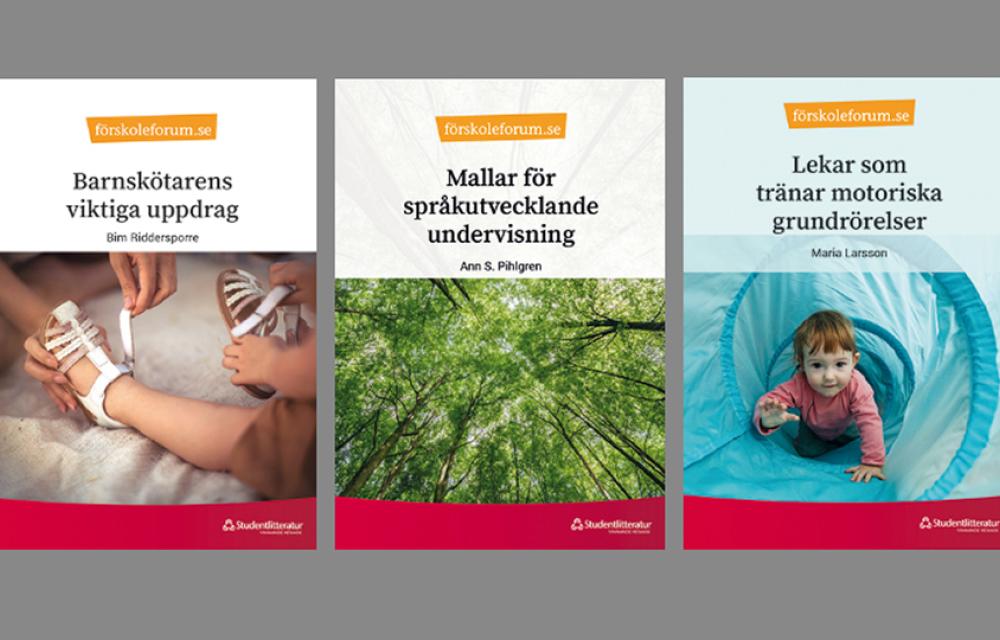 Framsidan på tre fortbildningspaket.