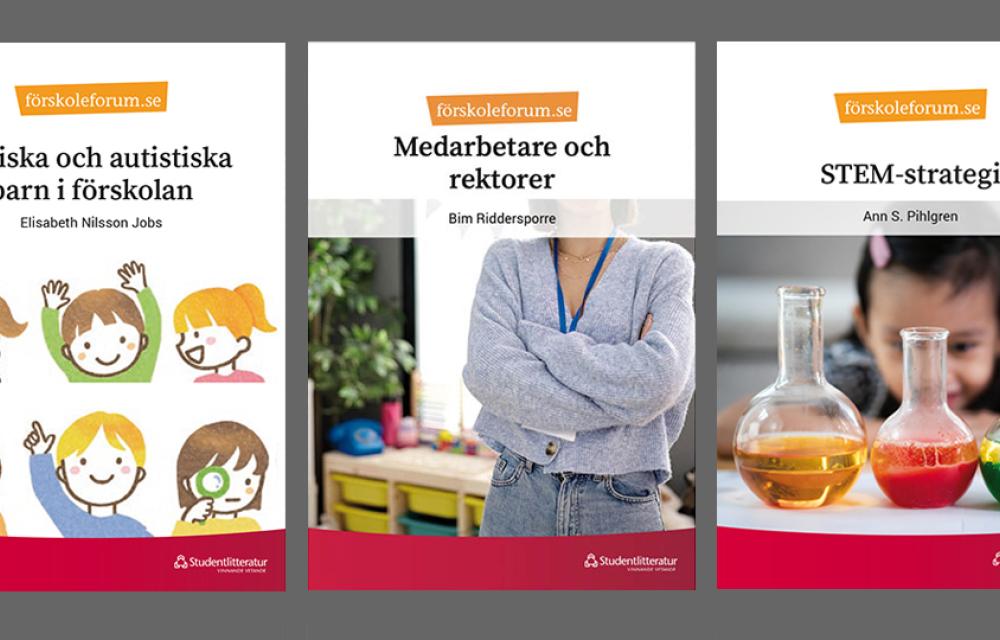 Framsidan på tre fortbildningspaket.