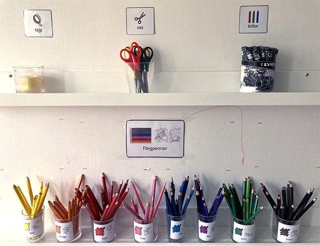 Tydliggörande i ateljén.