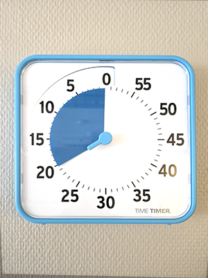 En klocka som tydliggör hur tiden går.